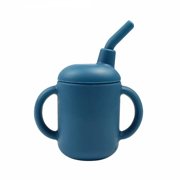 Детский силиконовый поильник-непроливайка Арт. GLS4018 11#Ocean Blue