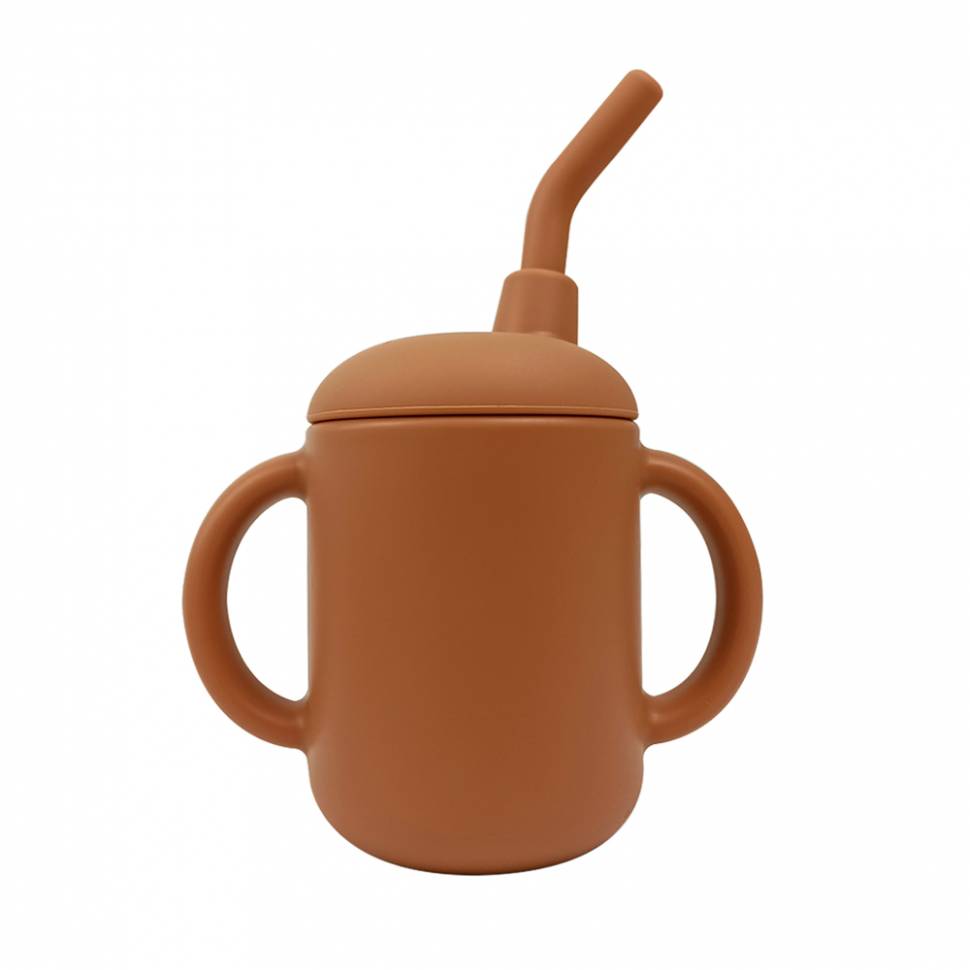 Детский силиконовый поильник-непроливайка Арт. GLS4018 12#pumpkin