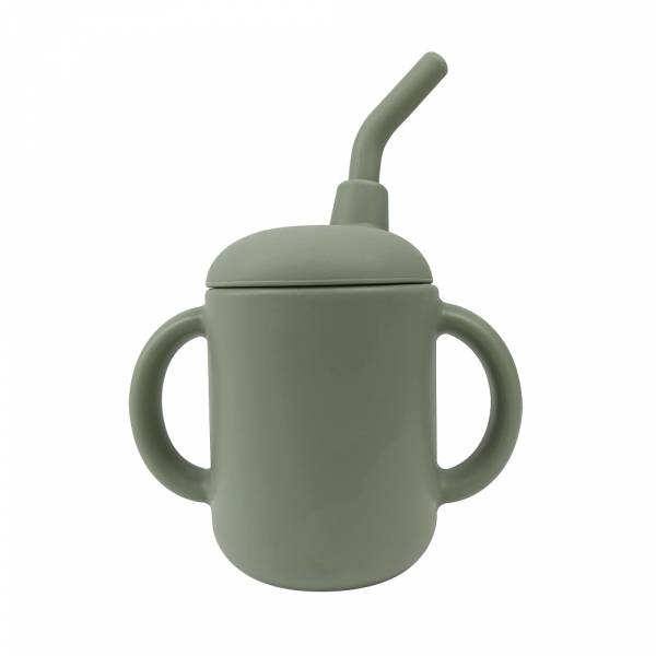 Детский силиконовый поильник-непроливайка Арт. GLS4018 15#sage